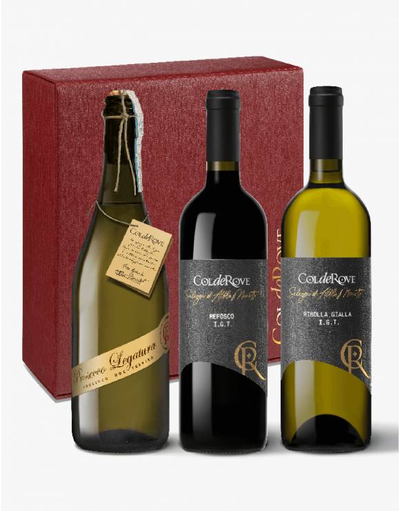 Confezione 3 Bottiglie Prosecco DOC Legatura Frizzante - Refosco IGT - Ribolla Gialla IGT