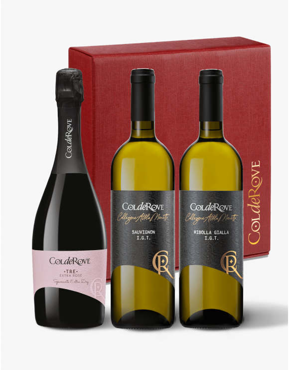 Confezione 3 bottiglie  1 Sauvignon IGT - 1 TRE Rosé Spumante Extra Dry - 1 Ribolla Venezia Giulia IGT