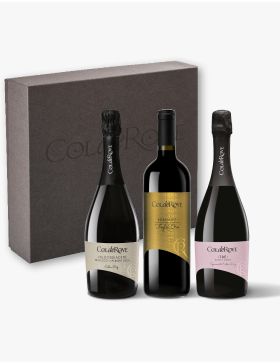 Confezione 3 bottiglie 1 Foglia Oro 2021 - 1 Valdobbiadene DOCG - 1  TRE Rosé Spumante Extra Dry