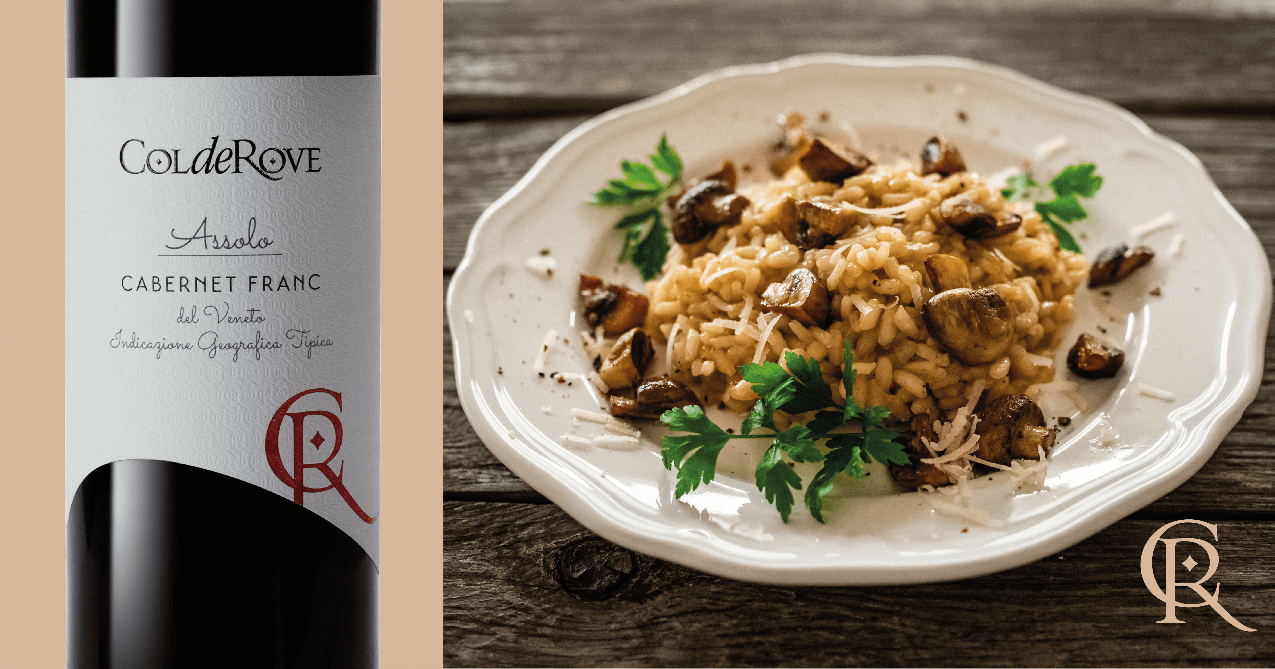 Cabernet Franc Igt Colderove e risotto ai funghi